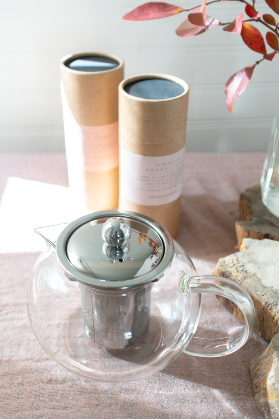 Glass Teapot with Loose Leaf Tea Infuser - Gather Goods Co - Raleigh, NC