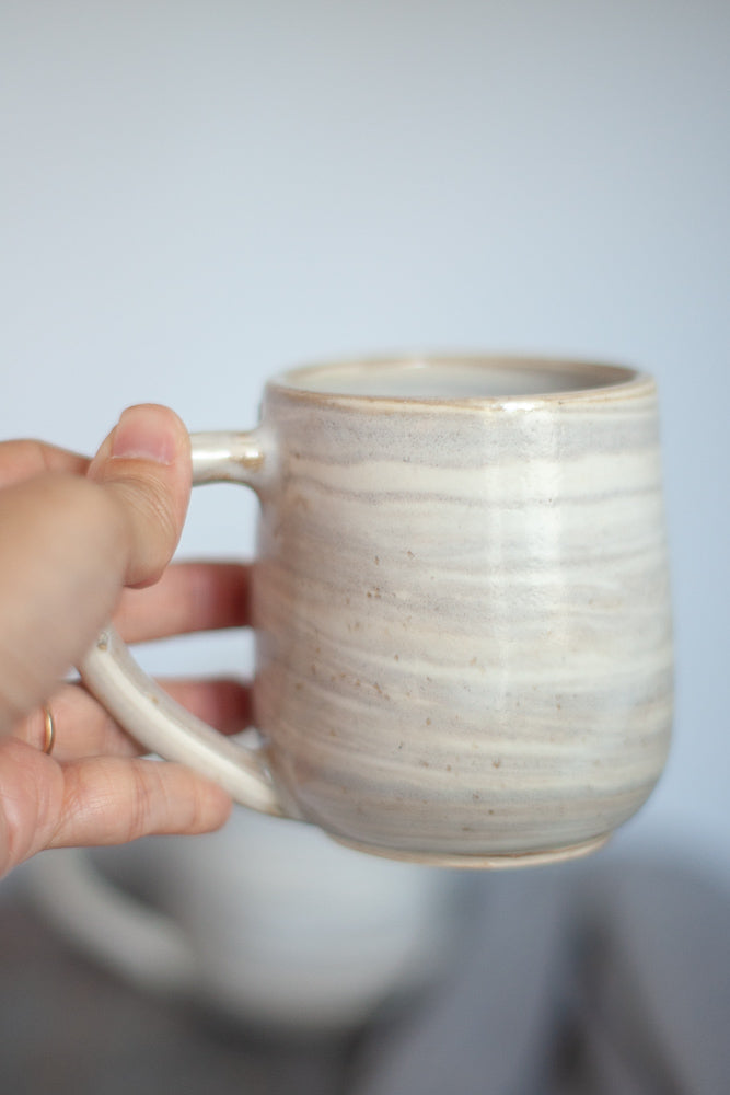 Sand & White Marbled Ceramic Mug - Gather Goods Co - Raleigh, NC