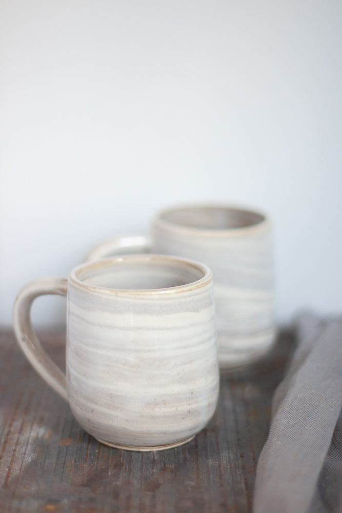 Sand & White Marbled Ceramic Mug - Gather Goods Co - Raleigh, NC
