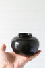 Black Porcelain Bud Vase, Rounded Shape