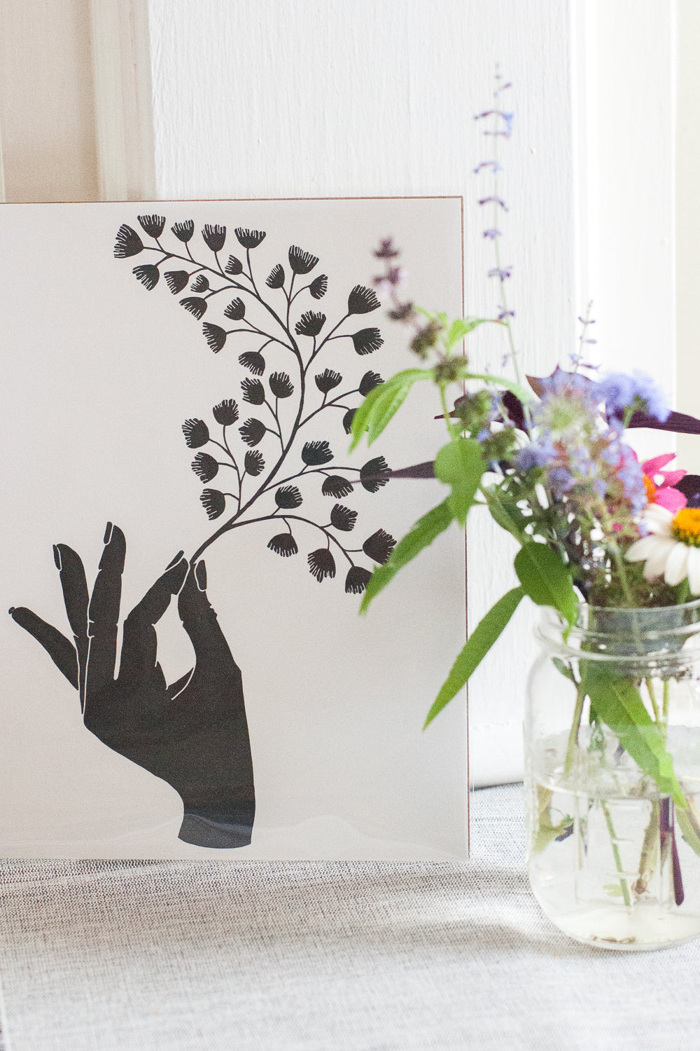 Maidenhair Fern and Hand Letterpress Art Prin - Gather Goods Co - Raleigh, NC