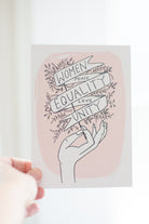 Women, Peace, Equality Illustrated Postcard - Gather Goods Co - Raleigh, NC