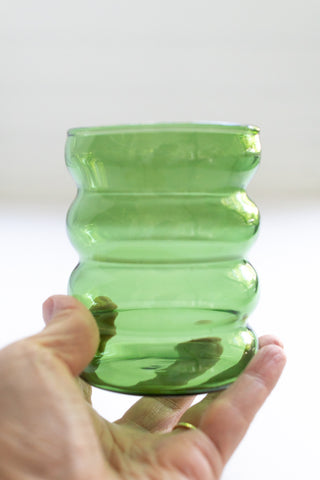 Funky Curvy Green Glass