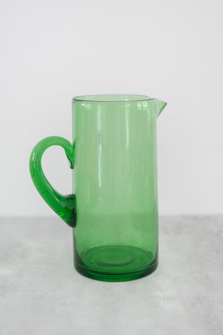 Green Glass Recycled Glass Pitcher