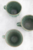 Elegant Fluted Green Stoneware Mug
