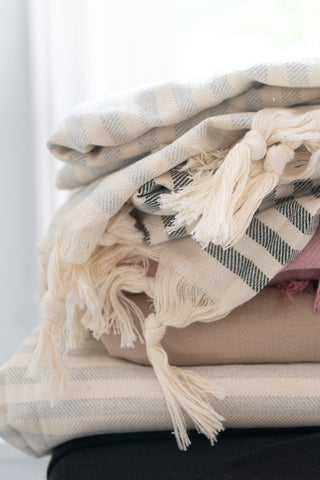 Turkish Towel, Blanket, Tablecloth in Sand - Gather Goods Co.