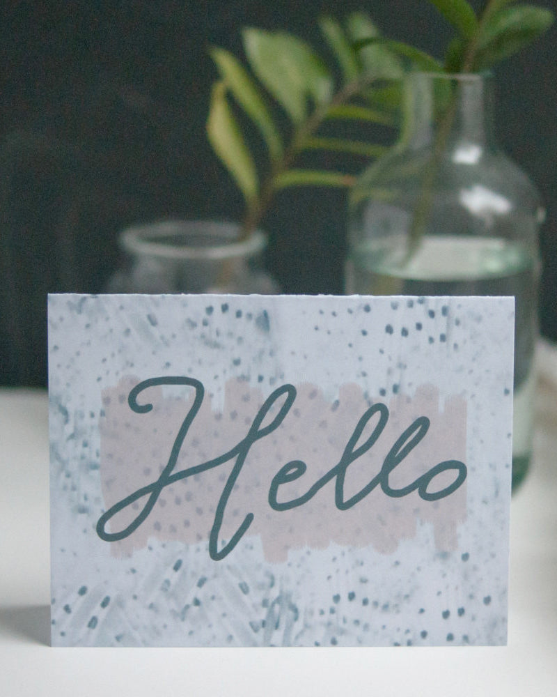 Hello, Greeting Card - Gather Goods Co - Raleigh, NC