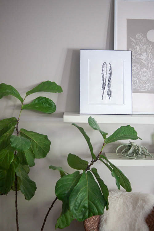 Feathers Block Print, 11x14 - Gather Goods Co - Raleigh, NC