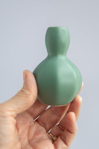 Petite Ceramic Bud Vase, Sage Green