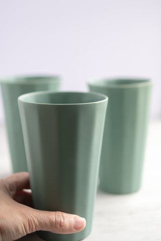 Sage Green Premium 12 oz Plastic Cups