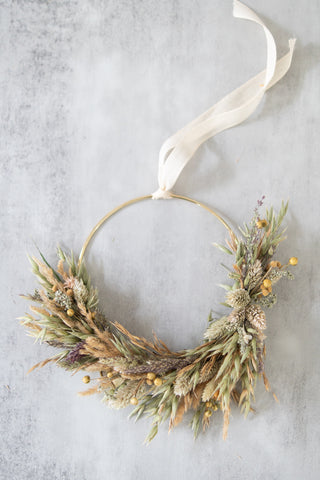 Dried Flower Wreath, Crescent