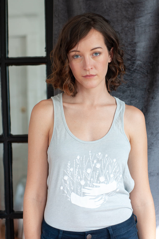 Gather Flowers and Hands Tank - Gather Goods Co - Raleigh, NC