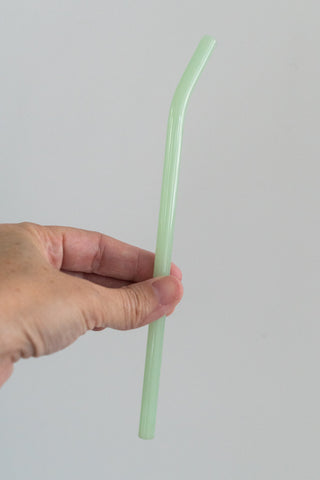 Jade Green Glass Straws