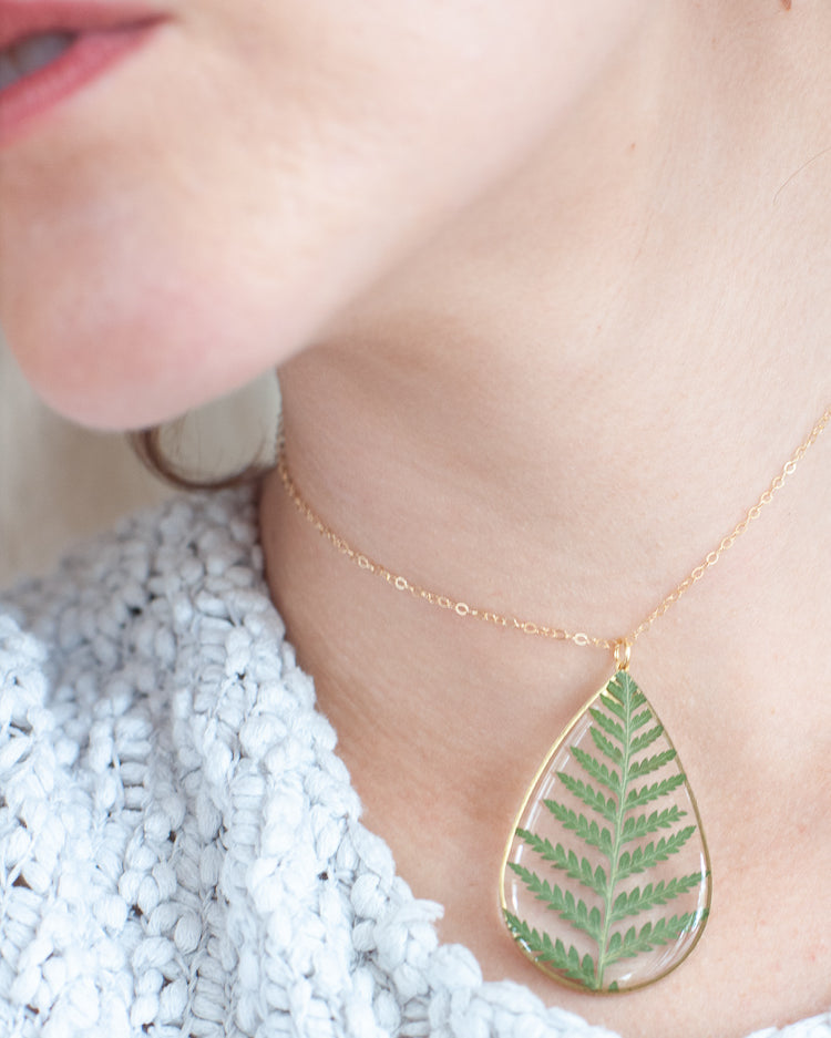 Large Fern Necklace - Gather Goods Co - Raleigh, NC