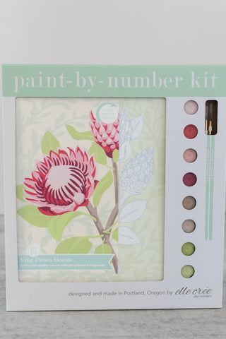 Paint By Number Kit, King Protea Blooms