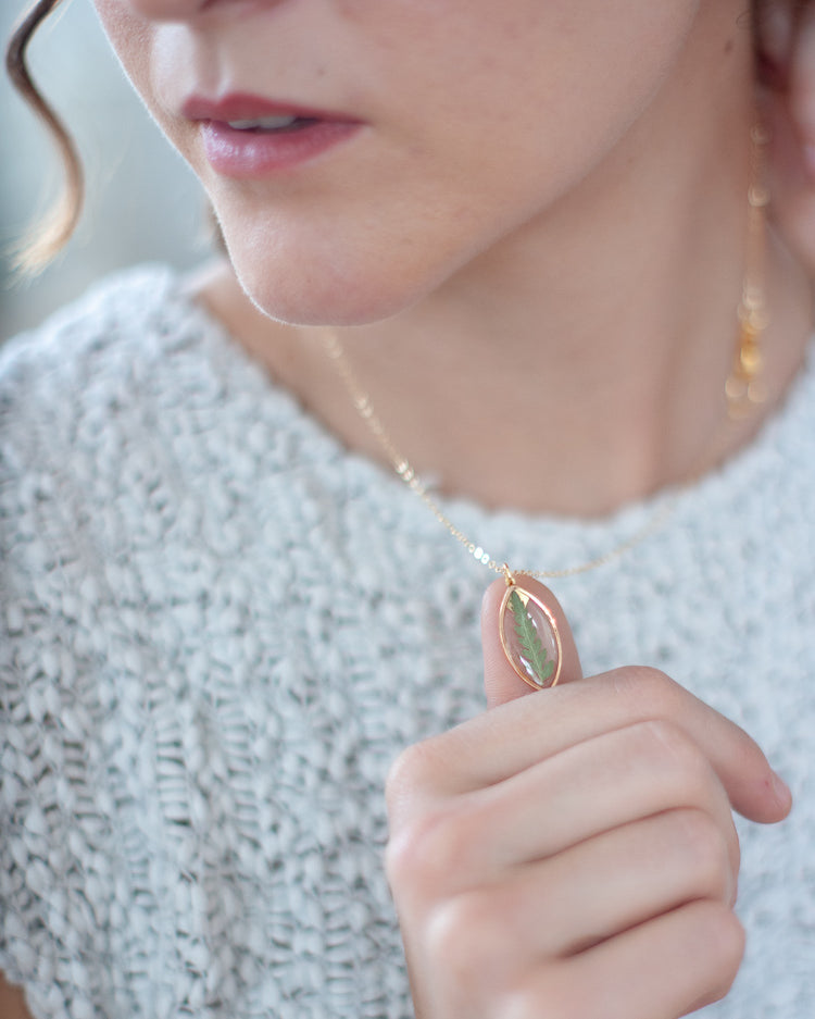 Petite Fern Necklace - Gather Goods Co - Raleigh, NC