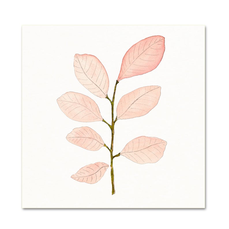 Pink Botanical Leaf Art Print - Gather Goods Co - Raleigh, NC