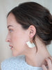 Cream Tassel Hoop Earrings - Gather Goods Co - Raleigh, NC