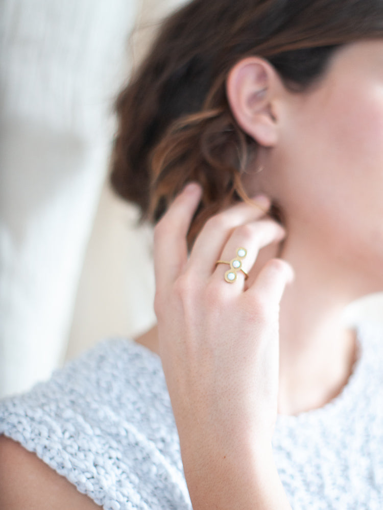 Three Opals Ring - Gather Goods Co - Raleigh, NC