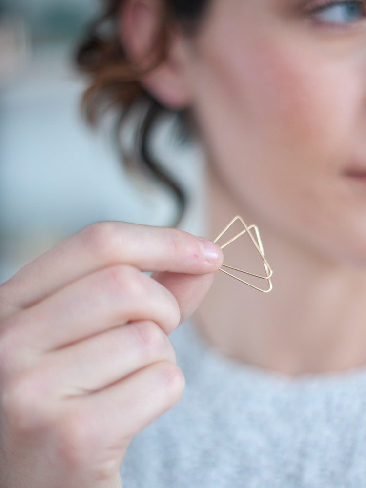 Triangle Earrings - Gather Goods Co - Raleigh, NC