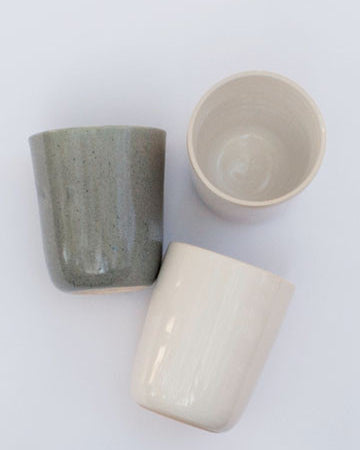 White Ceramic Tumbler - Gather Goods Co - Raleigh, NC